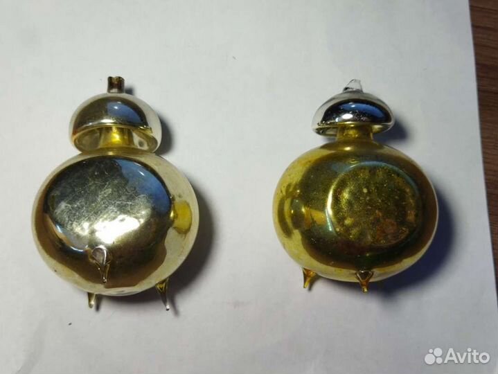 Елочные игрушки СССР будильник редкий