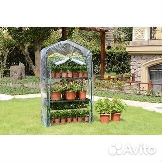 Стеллаж парник для рассады 3 полки 68x49x128 см