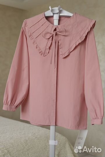 Рубашка с большим воротником