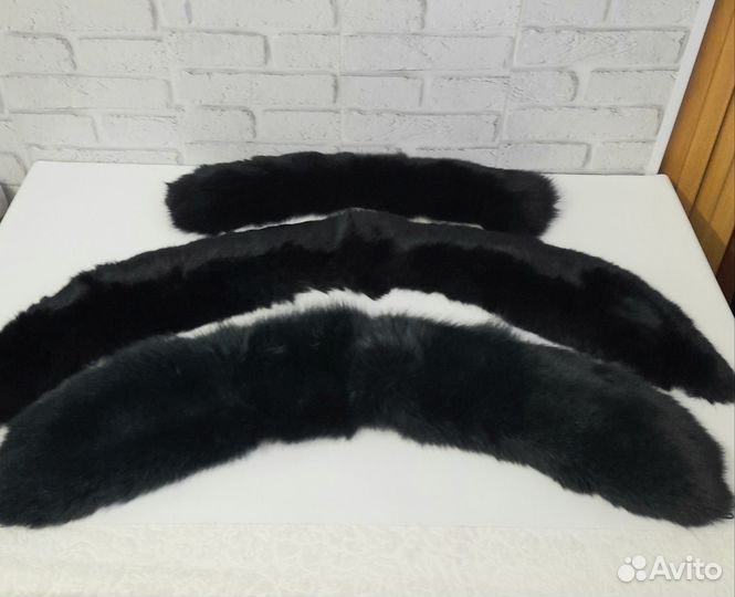 Воротники из натурального меха 3 шт. пакетом