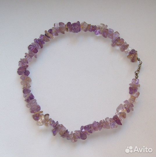 Аметист Бусы Колье Ожерелье Натуральный Камень