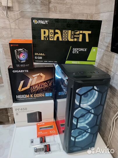 Игровой пк i3 12100F + GTX 1660 Ti