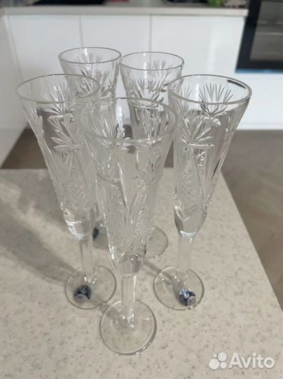 Хрустальные фужеры гусь хрустальный СССР