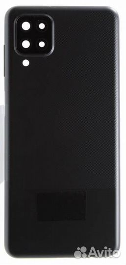 Задняя крышка для Samsung A12 Черная (со стеклом к