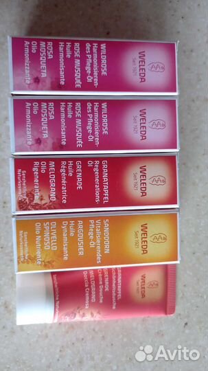 Weleda набор, масло д/тела и гель д/душа в