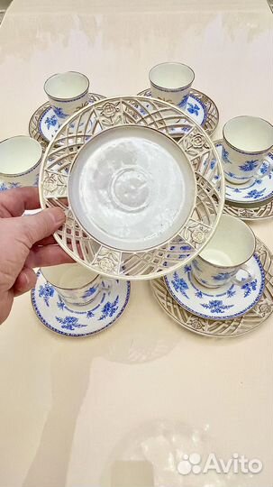 Антикварный костный кофейный набор набор лфз