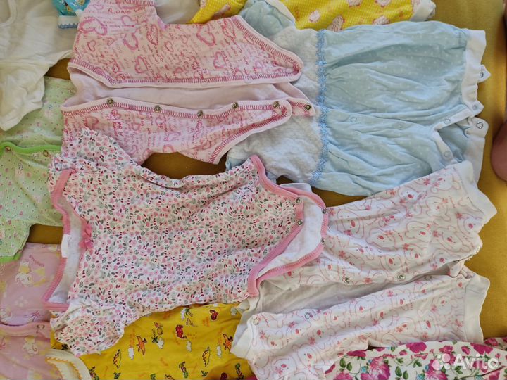 Летние вещи пакетом на девочку 1-3 месяцев
