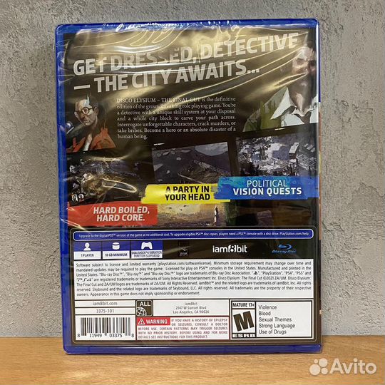 Disco Elysium The Final Cut PS4, русские субтитры