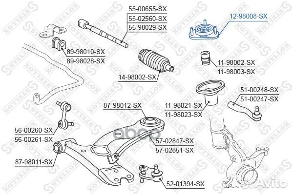 Опора амортизатора переднего Toyota Carina all