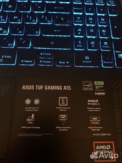 Ноутбук asus TUF Gaming A15 RTX 4060