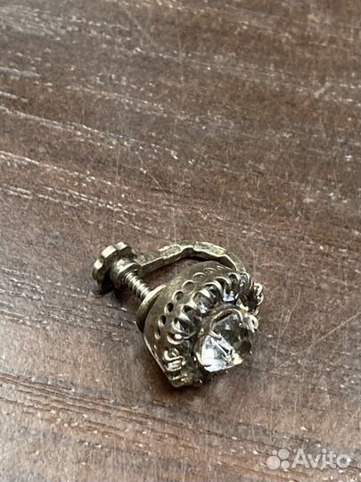 Серьга 875пр с горным хрусталем