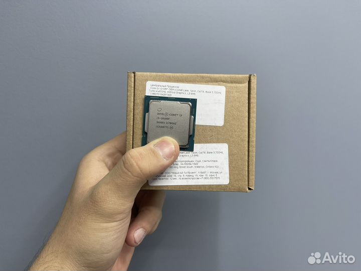 Процессор Intel Core I3 10105F Новый Гарантия год