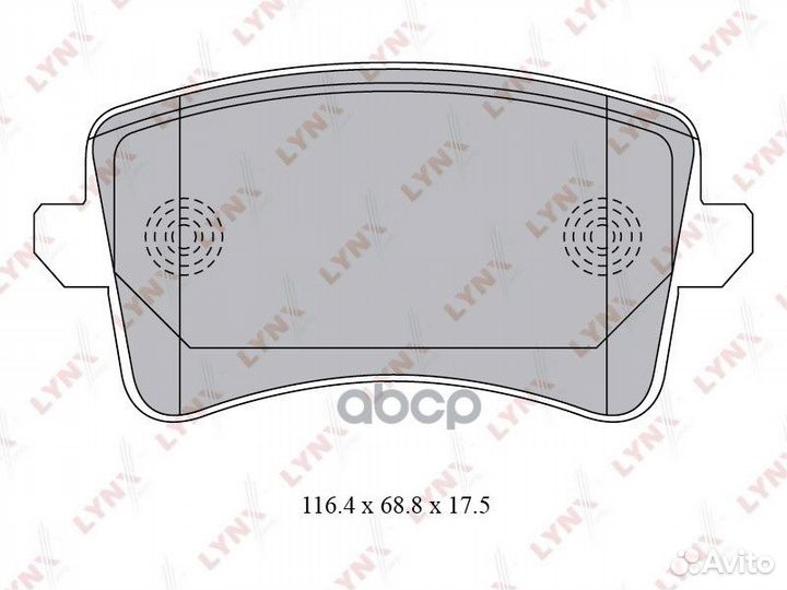 Колодки тормозные дисковые зад BD1223 lynxauto