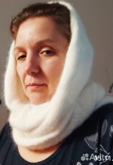 Тёплый бактус -треугольный шарф,платок