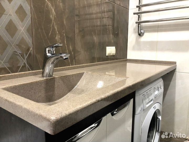 Столешницы из искусственного камня в ванну