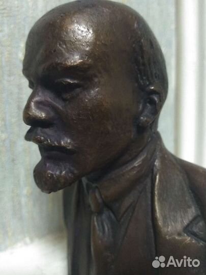 Винтажный медный бюст Ильича