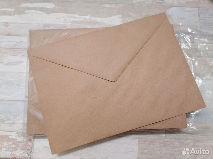 Крафтовые конверты С5 162х229 мм 50 шт