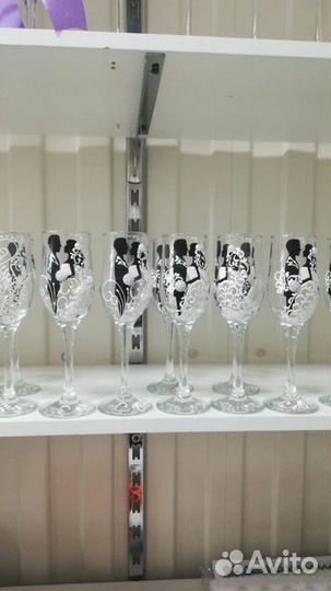 Свадебные бокалы новые