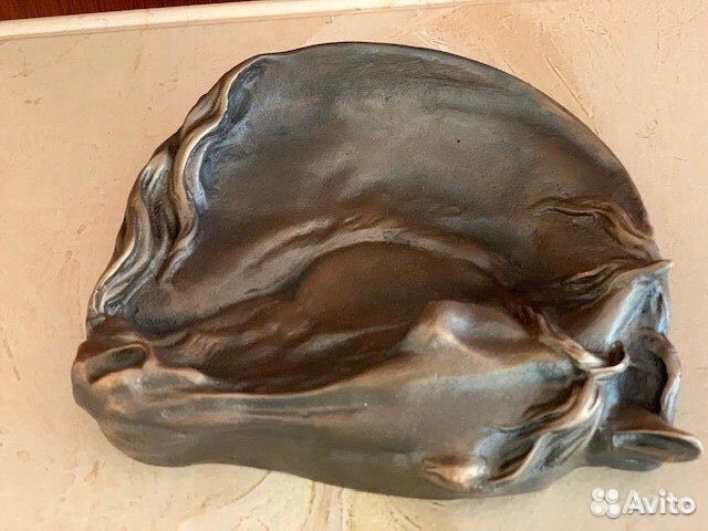 Пепельница с головой лошади Лансере - бронза