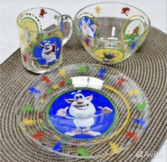 Набор детской посуды с бубой