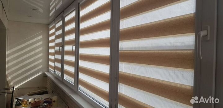 Рулонные шторы день ночь зебра N748G-A17965