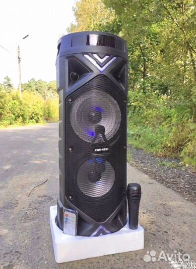 Колонка музыкальная с проводным микрофоном