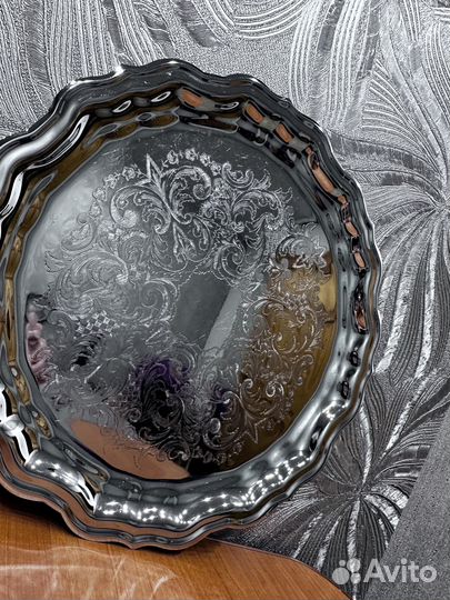 Поднос мельхиор Кольчугино СССР