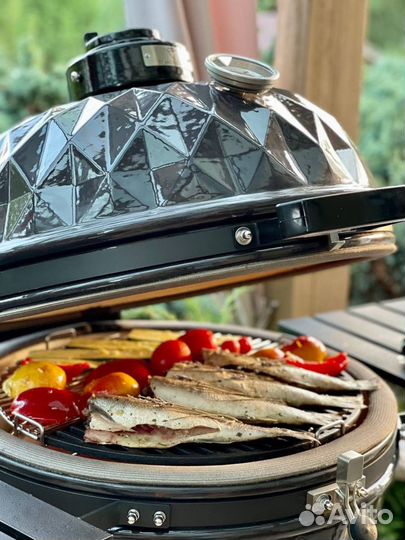 Керамический гриль Diamond Egg Xl (Серый)