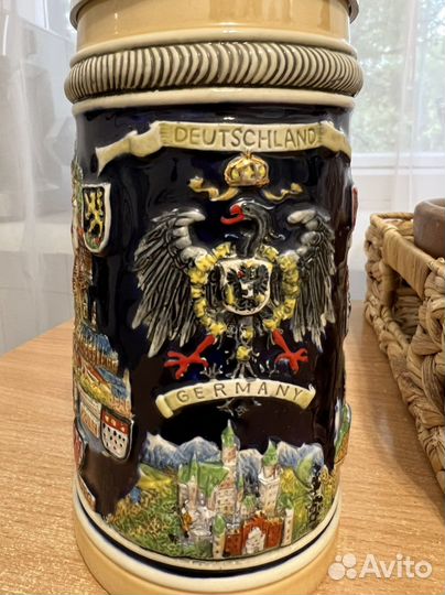 Винтажная керамическая пивная кружка Германия