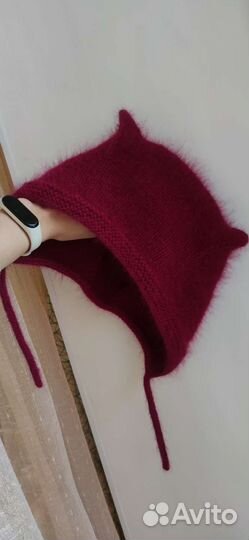 Чепчик с ушками (коточепчик) в наличии 54-56