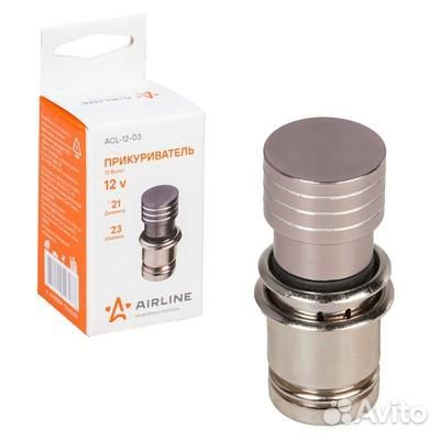 Прикуриватель иномарки алюминий д21х23мм подвижная часть (acl-12-03)