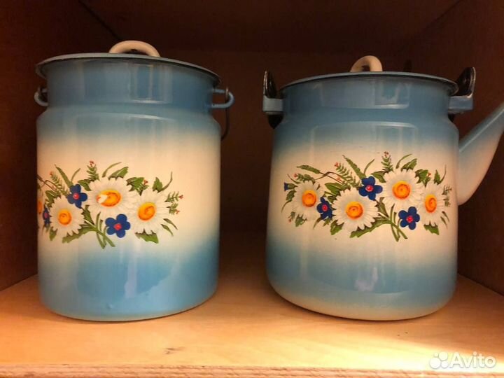 Эмалированный бидон СССР 3л новый