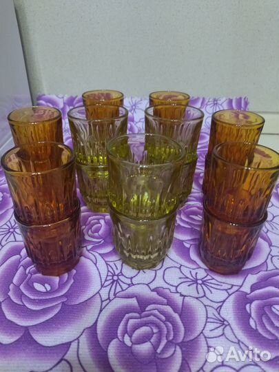 Стопки цветное стекло СССР