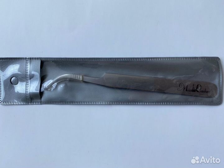 Пинцет для наращивания ресниц изогнутый