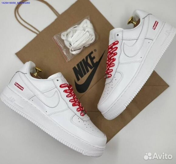 Кроссовки Nike Air Force 1 Low & Supreme (Арт.46037)