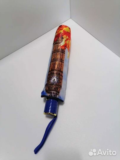 Новый разноцветный зонт в полуавтомат