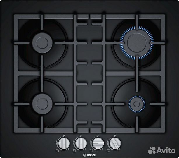 Поверхность газовая bosch PNP6B6B90 serie 4 черный