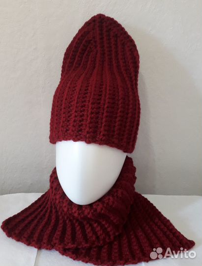 Шапка женская вязаная ручная работа