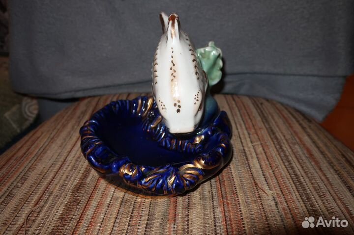 Фарфоровая пепельница Карп.Рыба.Дулёво