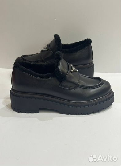 Prada зимние лоферы
