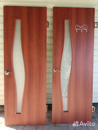 Межкомнатные двери бу 70 см с коробкой