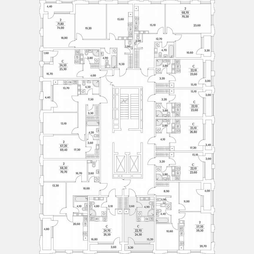 Квартира-студия, 23,8 м², 11/13 эт.