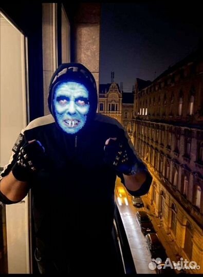 Светодиодная bluetooth LED маска Shining Mask