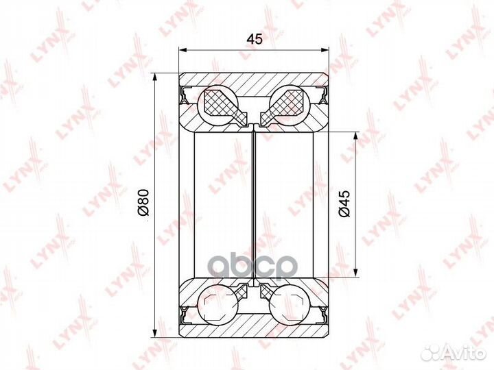 Комплект подшипника ступицы колеса перед WB