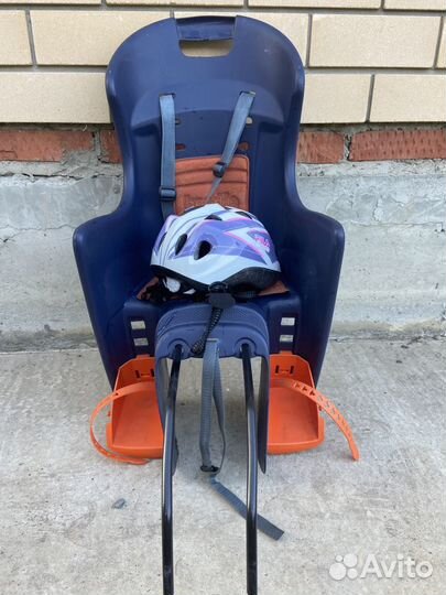 Детское велосипедное кресло и шлем