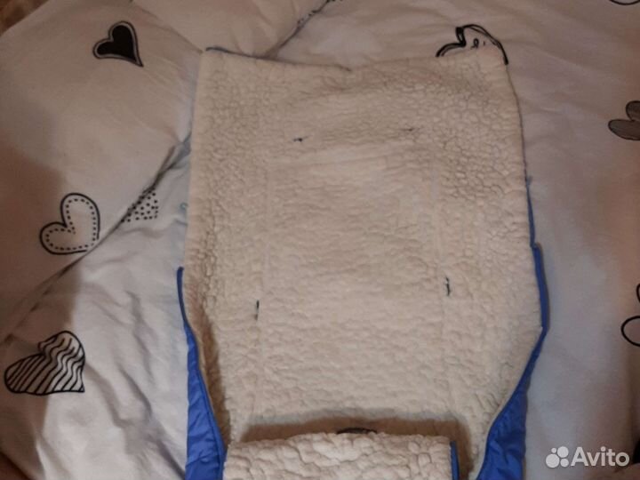 Зимний конверт в коляску на овчине