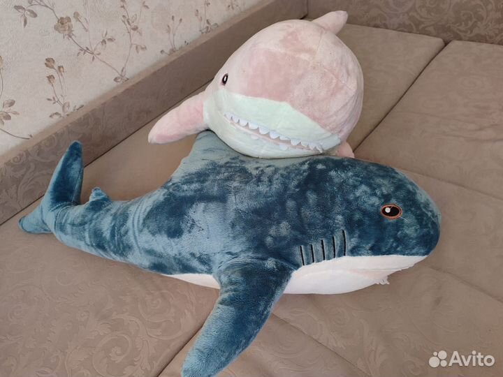 Мягкие игрушки 100см акула кит