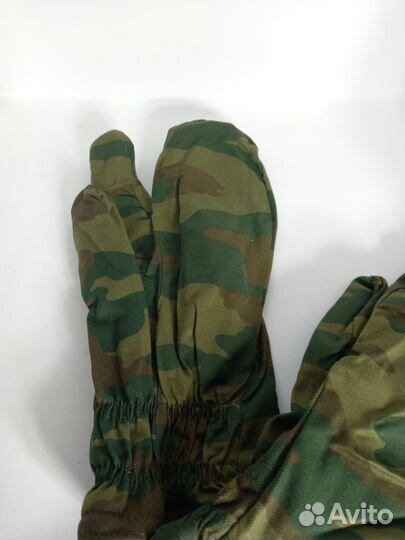 Рукавицы суконные армейские Зимние трёхпалые Флора