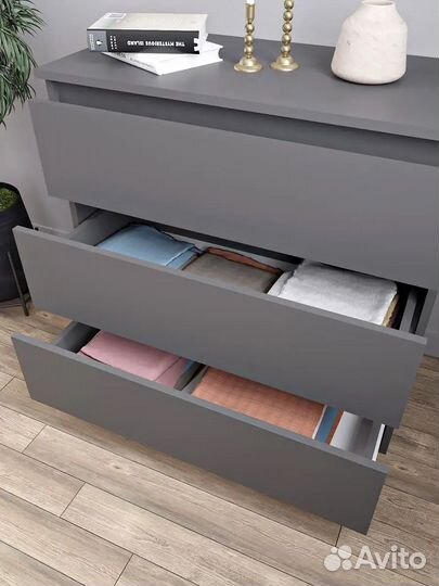 Комод для белья с 3-мя ящиками графит