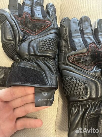 Мотоперчатки кожаные мужские